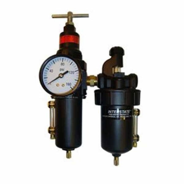 Interstate Pneumatics 3/8 Inch Standard T Handle Filter/Regulator/Lubricator Integral Combo WC1361AGP